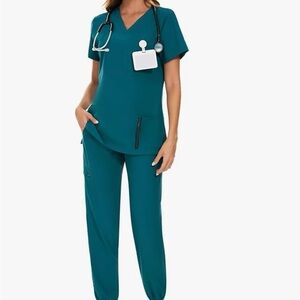 Teal Women's Scrub Set